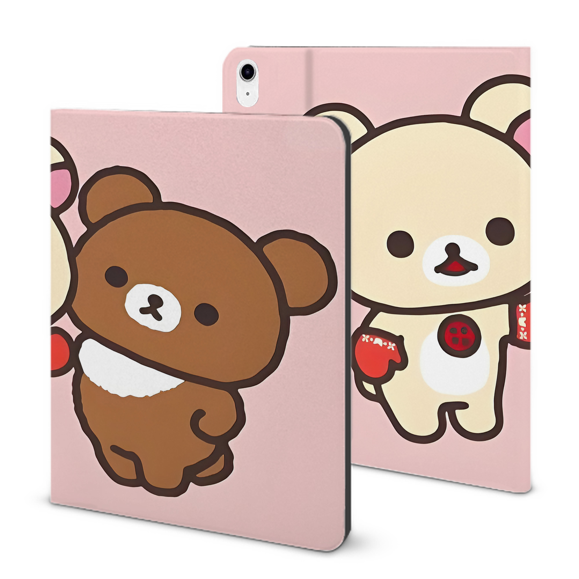 （画像用） リラックマ リラックマ キイロイトリ Rilakkuma Korilakkuma Kiiroitori IPad ケース ブック型 PUレザー TPU 耐衝撃 軽量 薄型 ペン収納なし 全面保護 IPad 各モデル対応